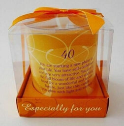 40 Candle Gift Set In Box Candles Wax Message Poetic Writing Home Decoration - thumbnail 1