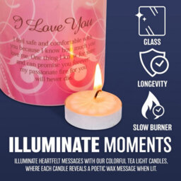 40 Candle Gift Set In Box Candles Wax Message Poetic Writing Home Decoration - thumbnail 5