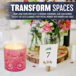40 Candle Gift Set In Box Candles Wax Message Poetic Writing Home Decoration - thumbnail 7