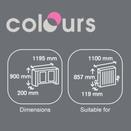 Colours New Suffolk Medium Brown Radiator Cover 900mm(H) 1200mm(W) 200mm(D) - thumbnail 3