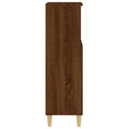Berkfield Bathroom Cabinet Brown Oak 30X30X100 Cm Engineered Wood - thumbnail 8