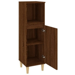 Berkfield Bathroom Cabinet Brown Oak 30X30X100 Cm Engineered Wood - thumbnail 6