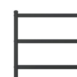 Berkfield Metal Bed Frame Without Mattress With Headboard Black 200X200Cm - thumbnail 8