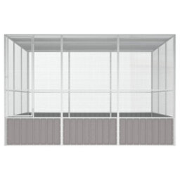 Walplus Bird Cage Grey 302.5X324.5X211.5 Cm Galvanised Steel - thumbnail 3