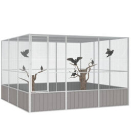 Walplus Bird Cage Grey 302.5X324.5X211.5 Cm Galvanised Steel - thumbnail 2