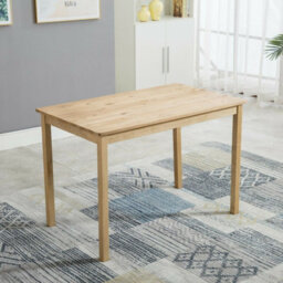MCC Direct Solid Wooden Kitchen Dining Table And 4 Chairs Set Natural By Mcc - thumbnail 4