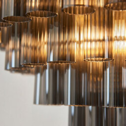 Loops Elegant 2 Pack Satin Brass Pendant Lights With Smokey Grey Glass For Stunning Home Illumination - thumbnail 7