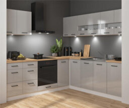 Impact Furniture Kitchen Wall Unit Cabinet 500mm Cupboard Light Grey Gloss Left Right 50Cm Door Junona - thumbnail 2