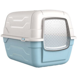 Cat Centre.Direct Cat Centre Cat Blue Large Hooded Litter Tray - Enclosed Box