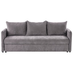 Beliani Sofa Bed 3 Seater Holsen Chenille Taupe With Storage