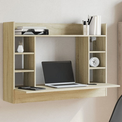 Berkfield Wall-Mounted Desk Sonoma Oak 105X48X75 Cm Engineered Wood - image 1