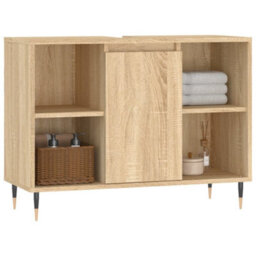 Berkfield Bathroom Cabinet Sonoma Oak 80X33X60 Cm Engineered Wood - thumbnail 3