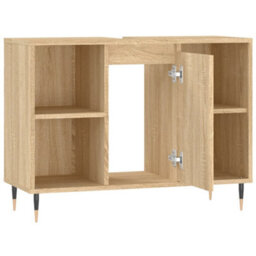 Berkfield Bathroom Cabinet Sonoma Oak 80X33X60 Cm Engineered Wood - thumbnail 5