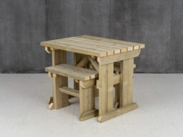 Arbor Garden Solutions Yews Picnic Bench - Wooden Garden Table And Bench Set (3Ft, Natural Finish) - thumbnail 4