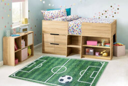 RugsX Bambino 51760 Washing Carpet Pitch, Football For Children Anti-Slip - Green  120X170 Cm - thumbnail 1