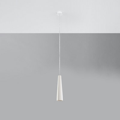 Sollux Lighting Electra Ceramic White 1 Light Classic Pendant Ceiling Light - image 1