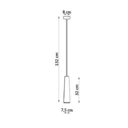 Sollux Lighting Electra Ceramic White 1 Light Classic Pendant Ceiling Light - thumbnail 4