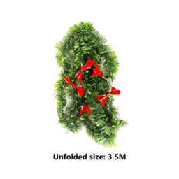 3.5M Deluxe Green Festive Holiday Garland With Red Bows - thumbnail 5