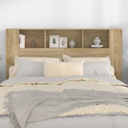 Berkfield Headboard Cabinet Sonoma Oak 160X18.5X104.5 Cm - thumbnail 3