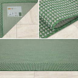 Homeart Outdoor Rugs Easy Cleaning Area Rugs For Balcony,garden,picnic,uv Weather Resistant Green Cream, 80 X 150 Cm - thumbnail 4