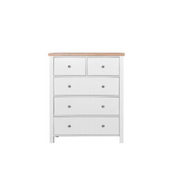 Timber Art Design Astbury 3+2 5 Drawer Bedroom Cabinet Chest Of Drawers White And Oak - thumbnail 3