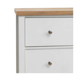Timber Art Design Astbury 3+2 5 Drawer Bedroom Cabinet Chest Of Drawers White And Oak - thumbnail 5
