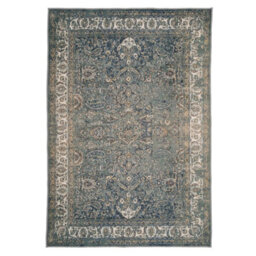 Loomed Traditional Vintage Cotton Chenille Rug Green Beige Machine Washable 280Cm X 380Cm - thumbnail 7