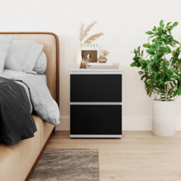 Urbn-Living White, Black - Skagen Minimalist Chest Of 2 Drawers - thumbnail 4