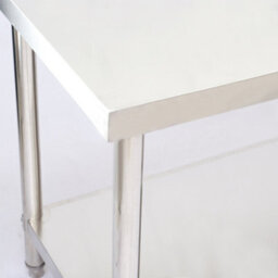Living And Home 120Cm 2 Tier Commercial Stainless Steel Catering Kitchen Prep And Work Table - thumbnail 5