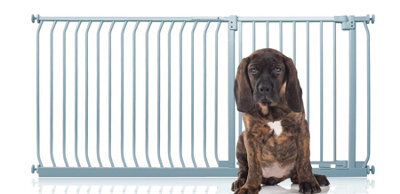 Bettacare Elite Pressure Dog Gate, 171Cm - 180Cm, Matt Grey, Pressure Fit Pet Gate For Dog And Puppy - image 1