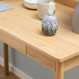Furniture To Go Paul 1 Drawer  Office Desk In Oak - thumbnail 6