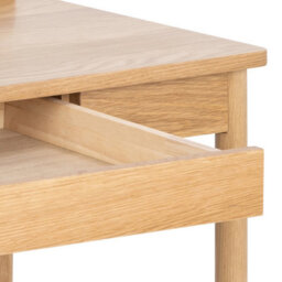 Furniture To Go Paul 1 Drawer  Office Desk In Oak - thumbnail 8
