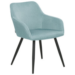 Beliani Set Of 2 Dining Chairs Casmalia Velvet Light Blue - thumbnail 4
