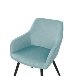 Beliani Set Of 2 Dining Chairs Casmalia Velvet Light Blue - thumbnail 7