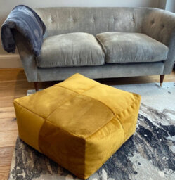 Beautiful Beanbags Luxury Plush Velvet Beanbag Mega Cube Xl Pouffe Bean Bags - Emerald - thumbnail 2