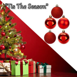 Christmas Bauble Decoration Hanging Tree Ornament X 5 6Cm Red - thumbnail 6