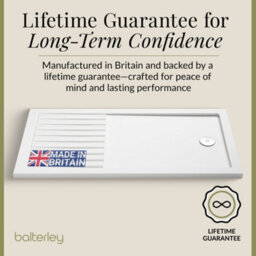 Balterley Premium Walk-In Shower Tray 1400mm X 800mm - White - thumbnail 4