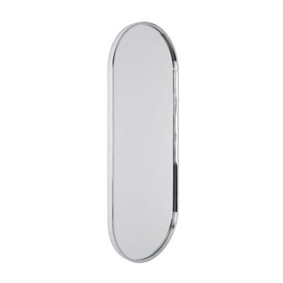 Homestylestore Chrome Wall Hung Oval Bathroom Mirror 1000 X 400mm - image 1
