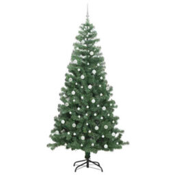 Vidaxl Christmas Tree With 300 Leds With Stand Green 240 Cm Pvc - thumbnail 4