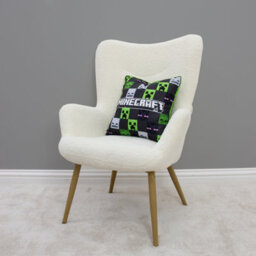 Character World Minecraft Square Cushion Creeper Pillow Green Design For Bedroom Sofa 40 X 40Cm - thumbnail 3