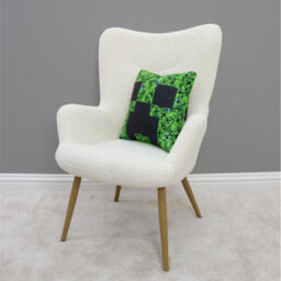 Character World Minecraft Square Cushion Creeper Pillow Green Design For Bedroom Sofa 40 X 40Cm - thumbnail 2