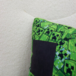Character World Minecraft Square Cushion Creeper Pillow Green Design For Bedroom Sofa 40 X 40Cm - thumbnail 7