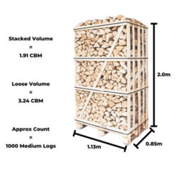 Callow Kiln Dried Firewood Logs - Large Crate, Ready To Burn, Sustainably Sourced - thumbnail 5