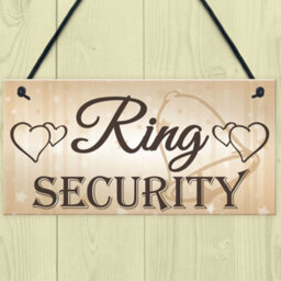 Red Ocean Shabby Chic Wedding Sign Ring Security Pageboy Best Man Vintage Plaque Bride Marriage Wedding Registry Gift List - thumbnail 2