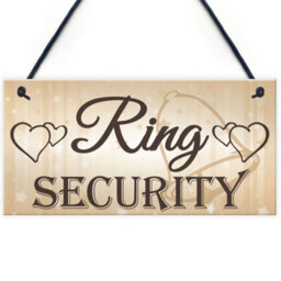 Red Ocean Shabby Chic Wedding Sign Ring Security Pageboy Best Man Vintage Plaque Bride Marriage Wedding Registry Gift List - thumbnail 1
