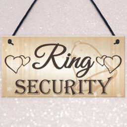 Red Ocean Shabby Chic Wedding Sign Ring Security Pageboy Best Man Vintage Plaque Bride Marriage Wedding Registry Gift List - thumbnail 3