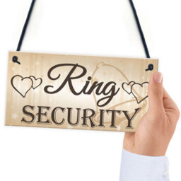 Red Ocean Shabby Chic Wedding Sign Ring Security Pageboy Best Man Vintage Plaque Bride Marriage Wedding Registry Gift List - thumbnail 6