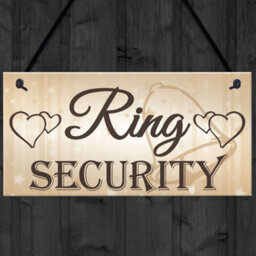 Red Ocean Shabby Chic Wedding Sign Ring Security Pageboy Best Man Vintage Plaque Bride Marriage Wedding Registry Gift List - thumbnail 4