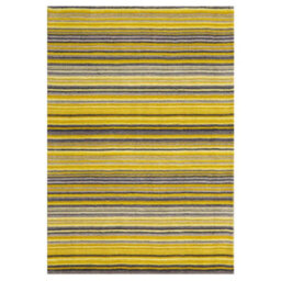 Melrose Mubai Stripe Wool Made Ochre Area Rug 200/285Cm - thumbnail 4
