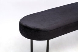 Nordlys Metal And Black Velvet Bench Modern Design Style Entryway - thumbnail 7